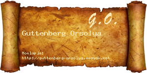 Guttenberg Orsolya névjegykártya